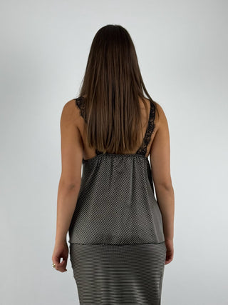 Top con inserti in pizzo - R782Y012