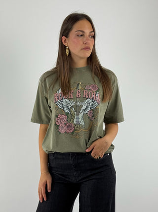 T-shirt stampa marmorizzata - 221M