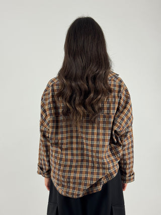 Camicia oversize a quadri - CNO-R092