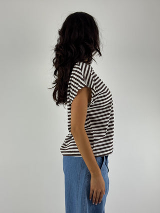 T-shirt V righe - T262A155