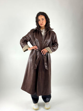 Trench lungo in ecopelle - J1421A43