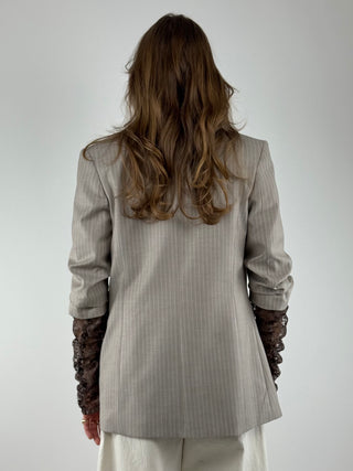 Giacca gessata pizzo - JGE-Q028