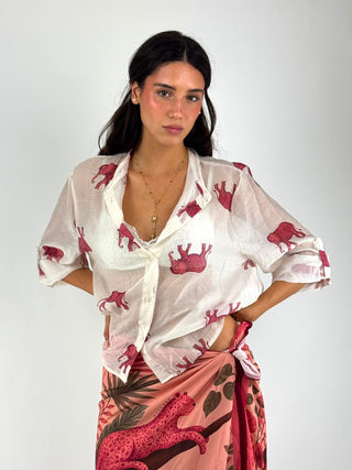 Camicia fantasia elefanti - CVS-Q507