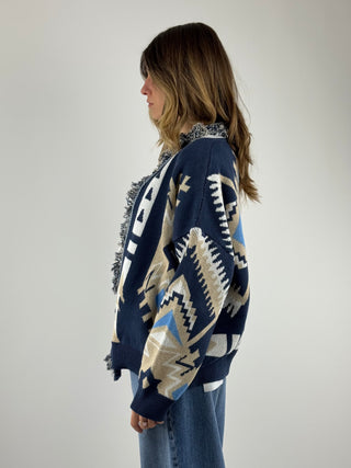 Cardigan frange - P6HMG15A414