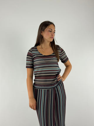 Maglia in fantasia completo - C836