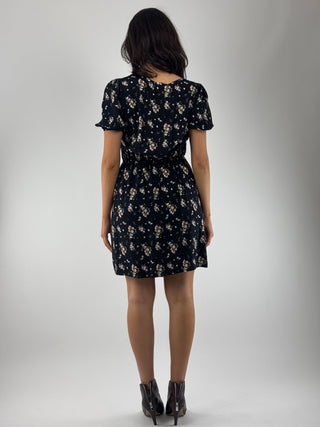 Abito corto fantasia fiori - A117301TP