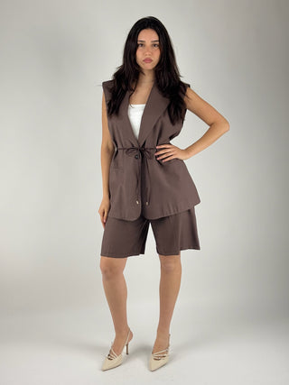 Gilet con cinturino - J1039I121