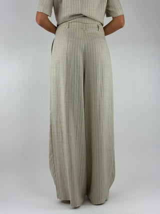 Pantalone palazzo gessato - M02M1244