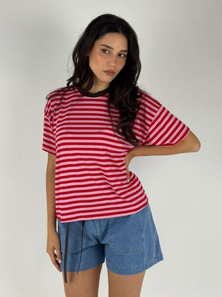 T-shirt a righe - MJS-Q164