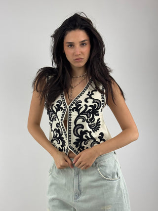 Gilet ricami - D02N0028