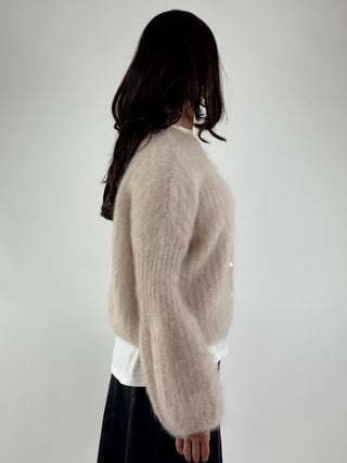 Cardigan effetto mohair  - C03L0040
