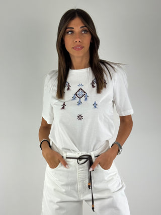 T-shirt fiori - D02E1178