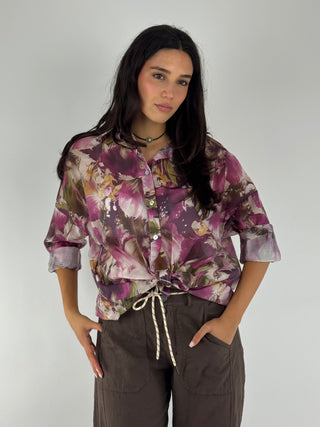Camicia fantasia fiori - R2156F