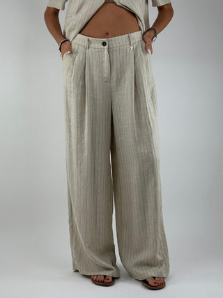 Pantalone palazzo gessato - M02M1244