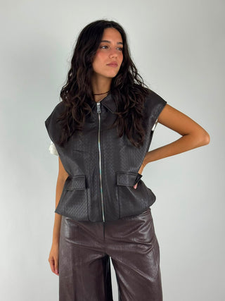 Gilet ecopelle - LVI-R011