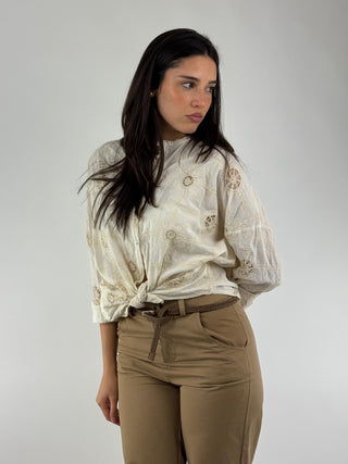 Camicia con ricami - S26M640