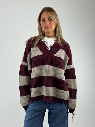 Maglione scollo V - 55065F