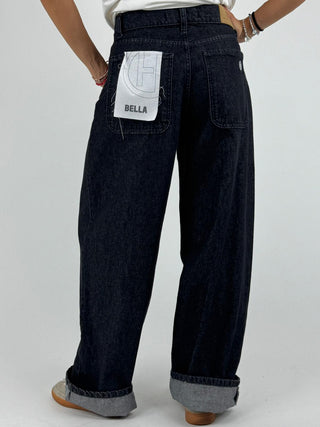 Jeans baloon ‘Bella’ nero - PLS-R104