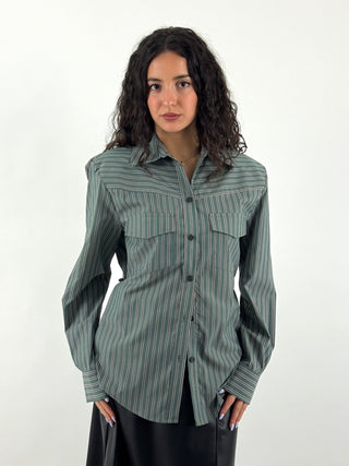 Camicia grigia a righe - 27C6294
