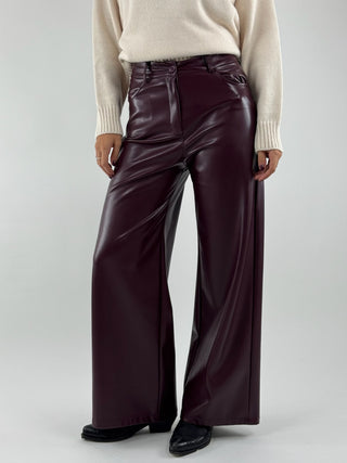 Pantalone ecopelle tasconi - 224155-25