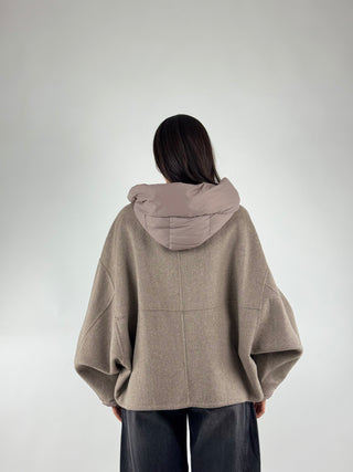 Cappotto bomber con cappuccio - KCT-R017