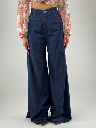 Jeans Wide leg vita alta- P177A242