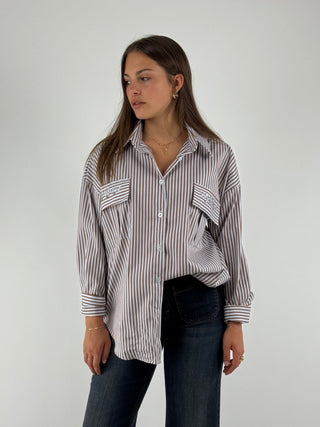 Camicia gessata con applicazioni - PP281T6F212
