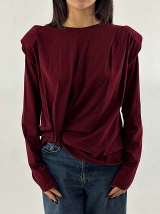 T-shirt con spallacci e nodo laterale - SH005150