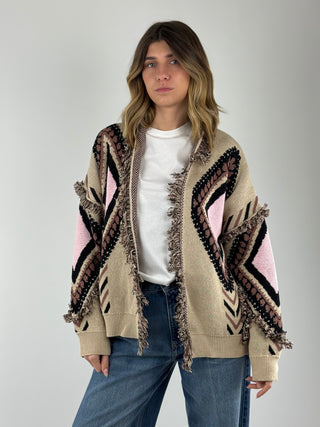Cardigan frange- P6HMG17A414