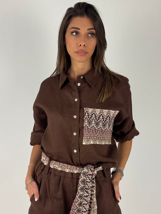 Camicia taschina etnica - S26CG16