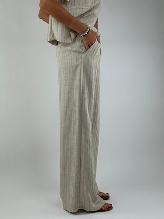 Pantalone palazzo gessato - M02M1244