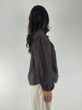 Camicia ampia rouches - R02Y0823