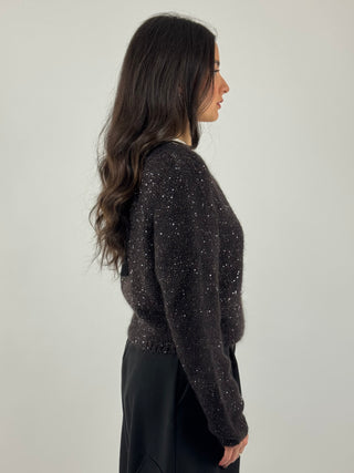 Cardigan con paillettes - B40D0196