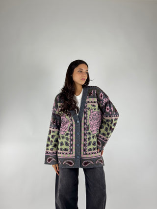 Cardigan fantasia Paisley - W6HMG61A400
