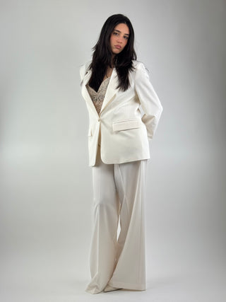 Pantalone a palazzo con elastico - 16467/4701UNI