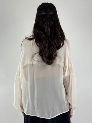 Camicia effetto frange - W03G0006