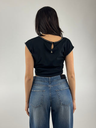T-shirt crop nodo - V39A0139