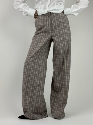 Pantalone palazzo check - 17206/4731