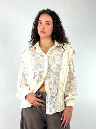 Camicia in pizzo floreale - CVI-R037