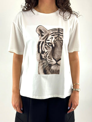 T-shirt stampa tigre -  I266116ST