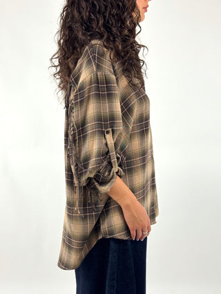 Camicia Oversize a Quadri - V03A0728