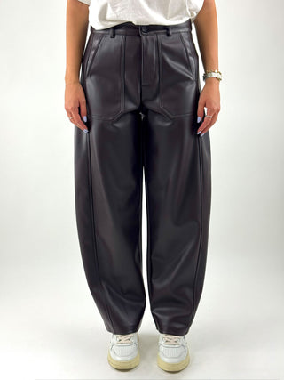 Pantalone stellina in ecopelle - PP431T10