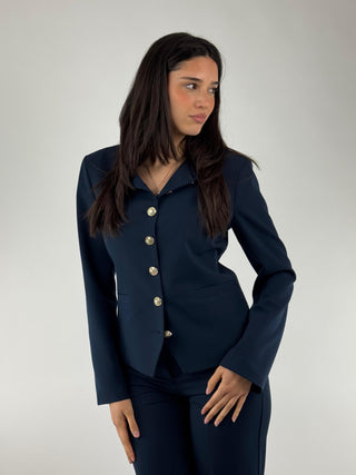 Giacca sfiancata con bottoni oro - TAB1716