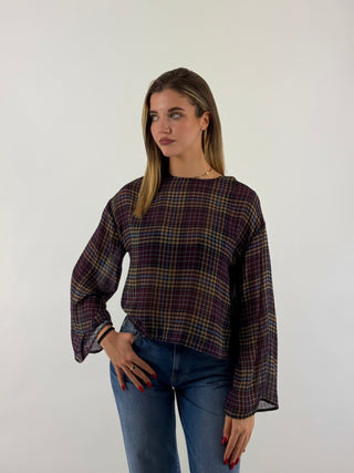 Blusa fantasia scozzese - W26C854