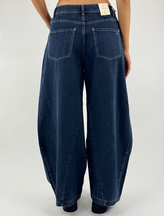 Jeans Wide Leg Blu Scuro - G040-HB02