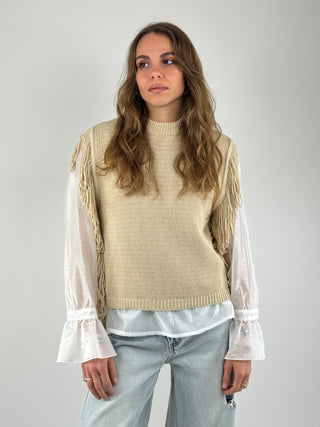 Gilet con frange - 261PA5512