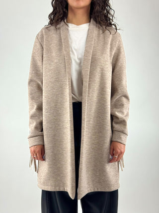 Cappotto in maglia con frange - 56720