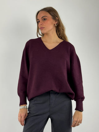 Maglia scollo v manica larga - FA106N