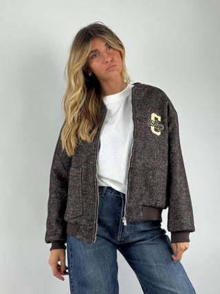Bomber spinato in ecopelle - 506894