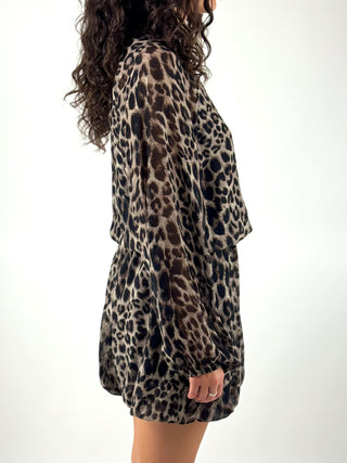 Abito corto animalier - I262111